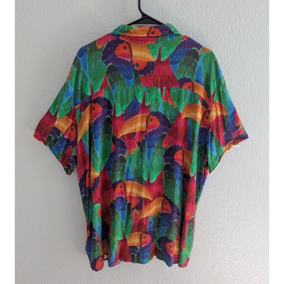 Farm Rio Painted Toucans Uni Shirt And Shorts Set Women's Size XL Multi Hawaiian - Picture 5 of 12